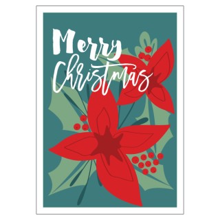 CP348 Festive Poinsettia - Printed